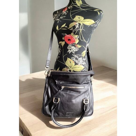Massi foldover leather satchel crossbody - Picture 3 of 5